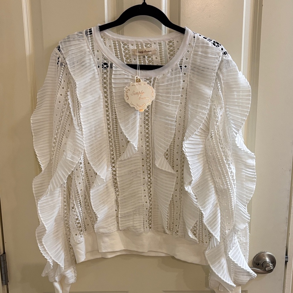 Simply Couture Ivory Lace Blouse